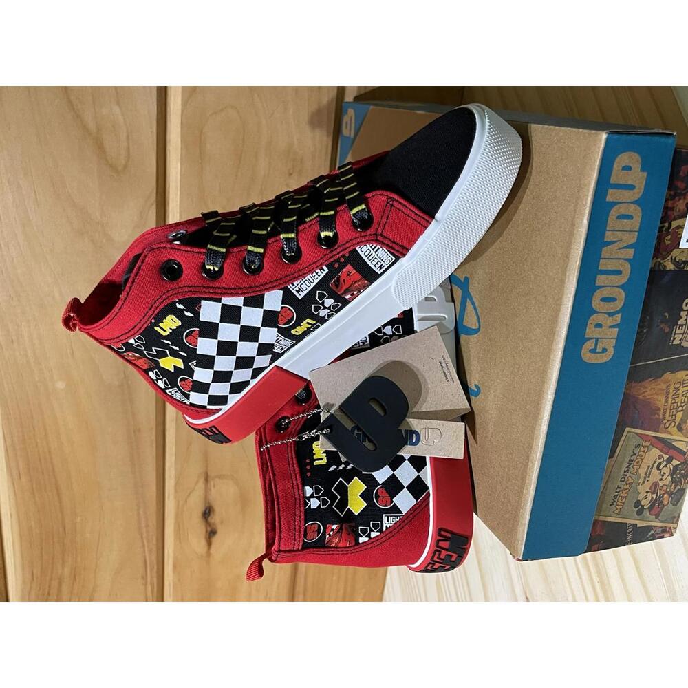 NIB ~ NWT~ Disney Ground Up Cars Hi Top Unisex Kids US 3